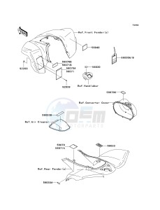 KSV 700 B [KFX 700] (B6F-B9F) B8F drawing LABELS