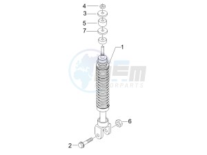 Fly 50 4t (25-30 kmh) drawing Rear suspension - Shock absorbers