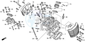 VT750C2 drawing CYLINDER HEAD (FRONT)