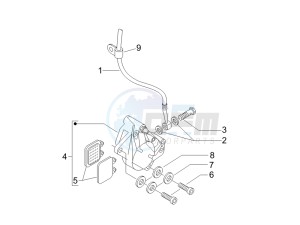 Liberty 200 4t Sport e3 drawing Brakes hose  - Calipers