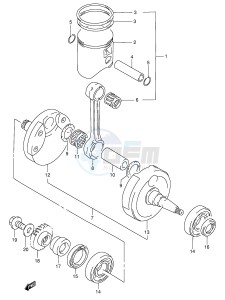 RMX250 (E28) drawing CRANKSHAFT