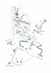 YFM700FWAD GRIZZLY 700 EPS (BDEA) drawing REAR MASTER CYLINDER