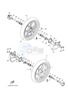 MW125A TRICITY 125 ABS (2CM2 2CMC) drawing FRONT WHEEL