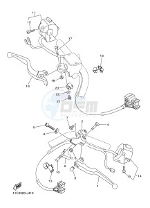 XVS1300A MIDNIGHT STAR (11C7) drawing HANDLE SWITCH & LEVER