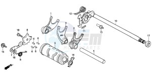 CB250 TWO FIFTY drawing GEARSHIFT DRUM