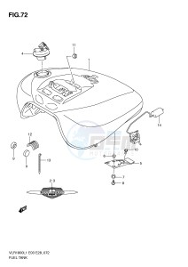 VLR1800 (E3-E28) drawing FUEL TANK (VLR1800TL1 E33)