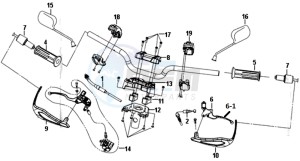 CROX 50 L5-L6 drawing STEERING / BRAKE LEVERS CPL.  L/R