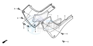 CB600F HORNET S drawing SIDE COVER (CB600F2/F22)