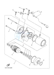 YFM700R YFM700RE RAPTOR 700R (1PE6 1PE7 1PE8) drawing STARTING MOTOR