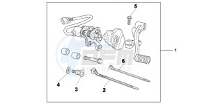 VFR1200XDD CrossTourer - VFR1200X Dual Clutch 2ED - (2ED) drawing KIT DCT PEDAL SHIFT