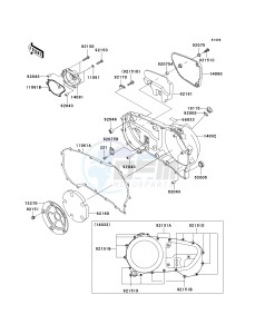 VN 1600 B [VULCAN 1600 MEAN STREAK] (B1-B2) [VULCAN 1600 MEAN STREAK] drawing RIGHT ENGINE COVER-- S- -