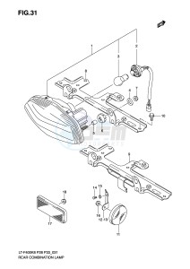 LT-F400 (P28-P33) drawing REAR COMBINATION LAMP