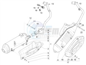 LIBERTY 150 150 IGET 4T 3V IE ABS (APAC) drawing Silencer