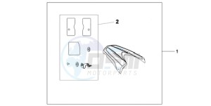 CB600FA9 UK - (E / ABS MKH) drawing REAR SEAT COWL PEARL COOL WHITE