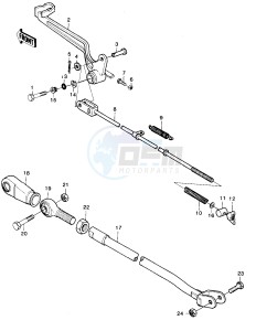 KX 420 A [KX420] (A1-A2) [KX420] drawing BRAKE PEDAL_TORQUE LINK