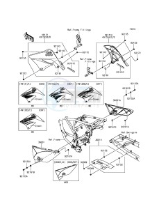 KLX125 KLX125CDS XX (EU ME A(FRICA) drawing Side Covers/Chain Cover