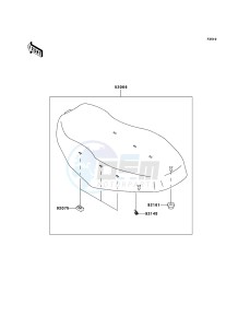 KVF650 4x4 KVF650D8F EU GB drawing Seat