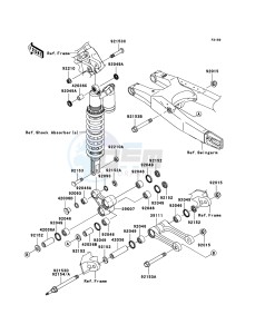 KLX450R KLX450A9F EU drawing Suspension