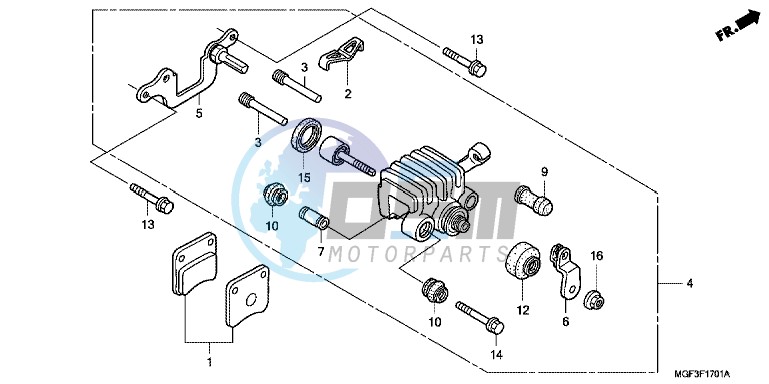 PARKING BRAKE CALIPER