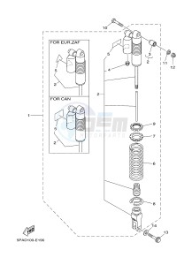 YZ85 YZ85LW (1SN4 1SN6 1SP4 1SP6) drawing REAR SUSPENSION