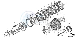 NC750SAE NC750SA ED drawing CLUTCH (NC750S/ SA)