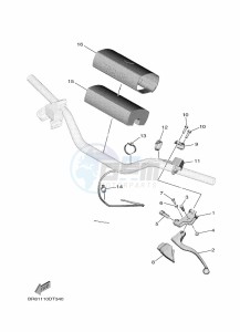 YZ65 (BR86) drawing HANDLE SWITCH & LEVER