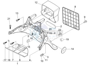 Fly 50 2t drawing Rear cover - Splash guard