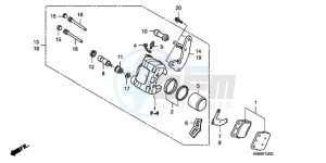 TRX250XA Europe Direct - (ED) drawing FRONT BRAKE CALIPER