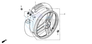 PK50S WALLAROO drawing FRONT WHEEL