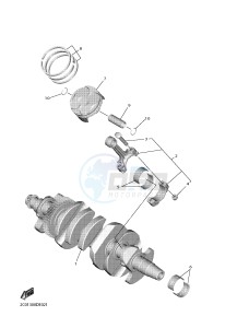 YZF-R6 YZF600 R6 (BN64) drawing CRANKSHAFT & PISTON