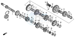 CBX750P2 drawing TRANSMISSION