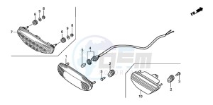 TRX300EX SPORTRAX drawing TAILLIGHT