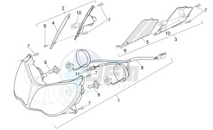 Sport City Street 125 4t 4v e3 drawing Headlight