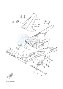 MT125 MT-125 (5D7C 5D7C 5D7C 5D7C) drawing REAR ARM