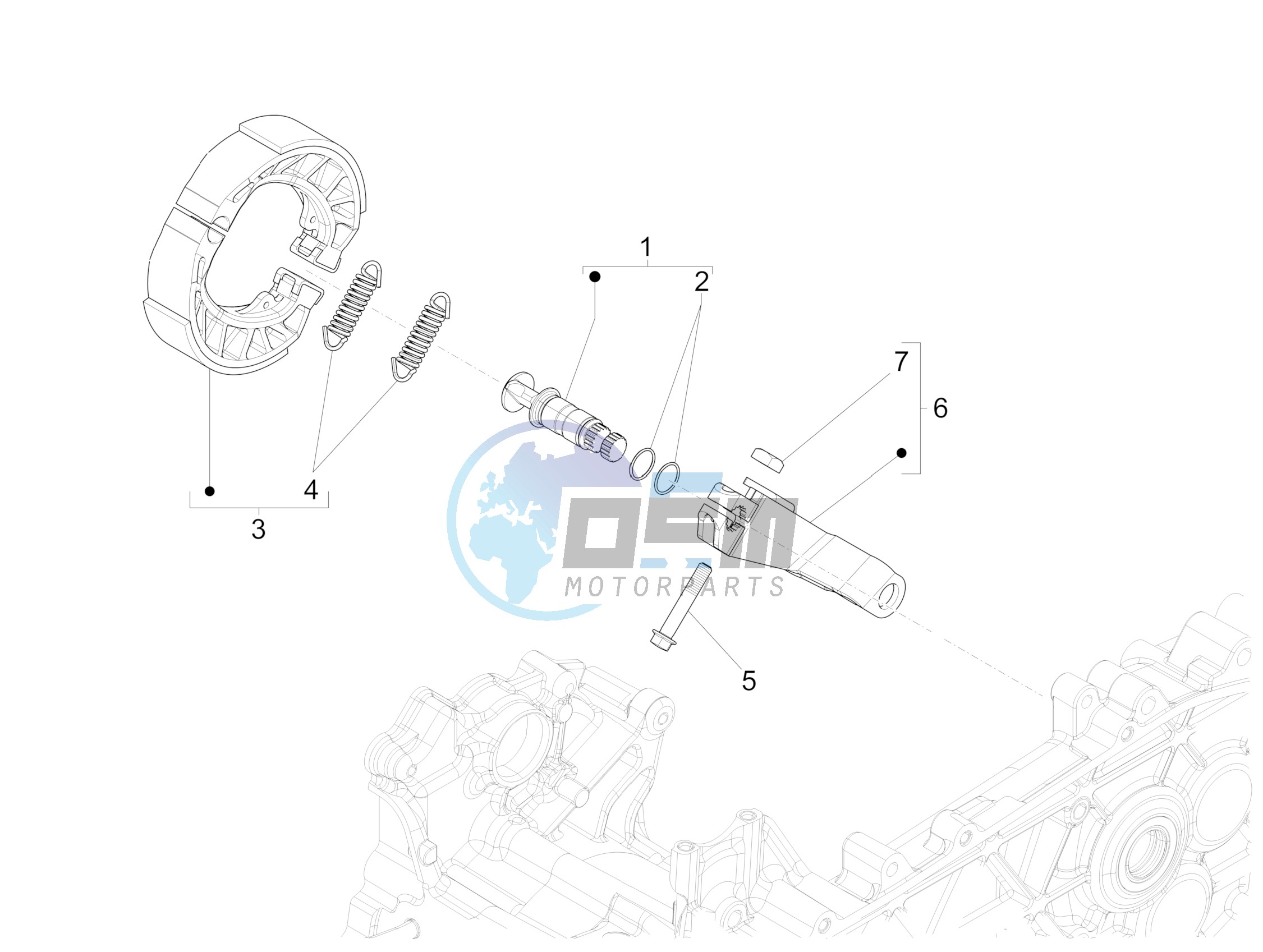 Rear brake - Brake jaw