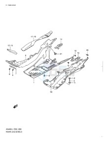 AN400 ABS BURGMAN EU drawing REAR LEG SHIELD