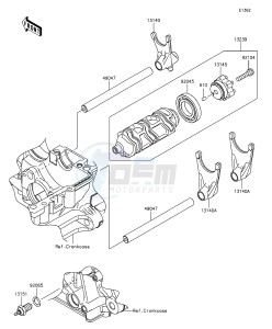 Z1000 ABS ZR1000GGF FR GB XX (EU ME A(FRICA) drawing Gear Change Drum/Shift Fork(s)