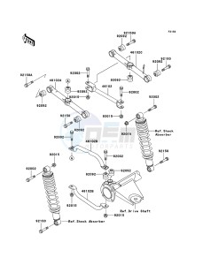 KLF300 4x4 KLF300-C17 EU GB drawing Rear Suspension