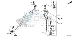 CRF450R Europe Direct - (ED) drawing REAR BRAKE MASTER CYLINDER