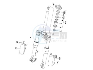 Beverly 500 (USA) USA drawing Fork steering tube - Steering bearing unit