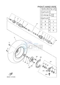 YXE700 YXE70WPAJ WOLVERINE R (B3D5) drawing FRONT WHEEL 2