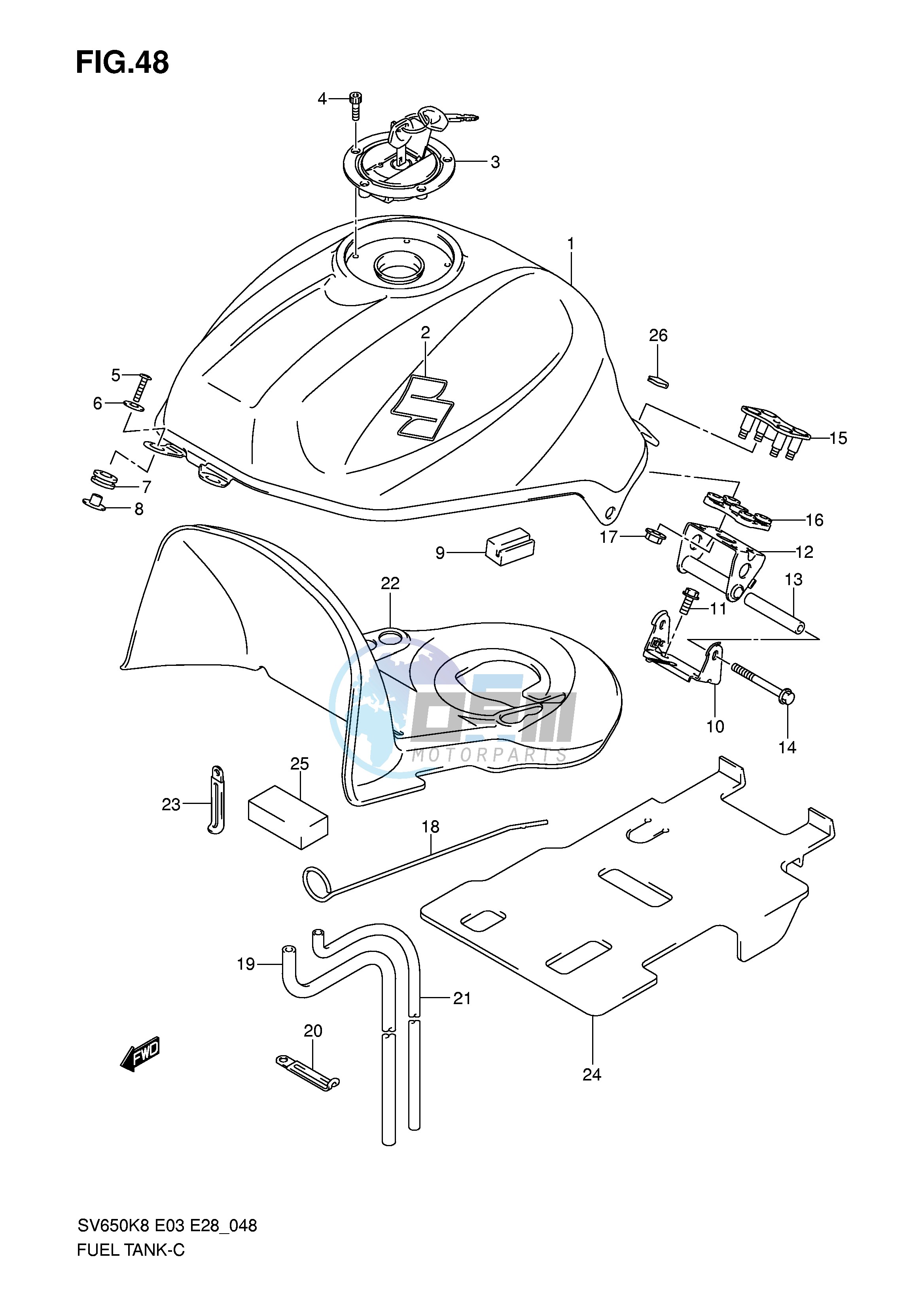 FUEL TANK (MODEL K8)