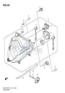 GSX1250FA (E21) drawing HEADLAMP (GSX1250FAL1 E24)