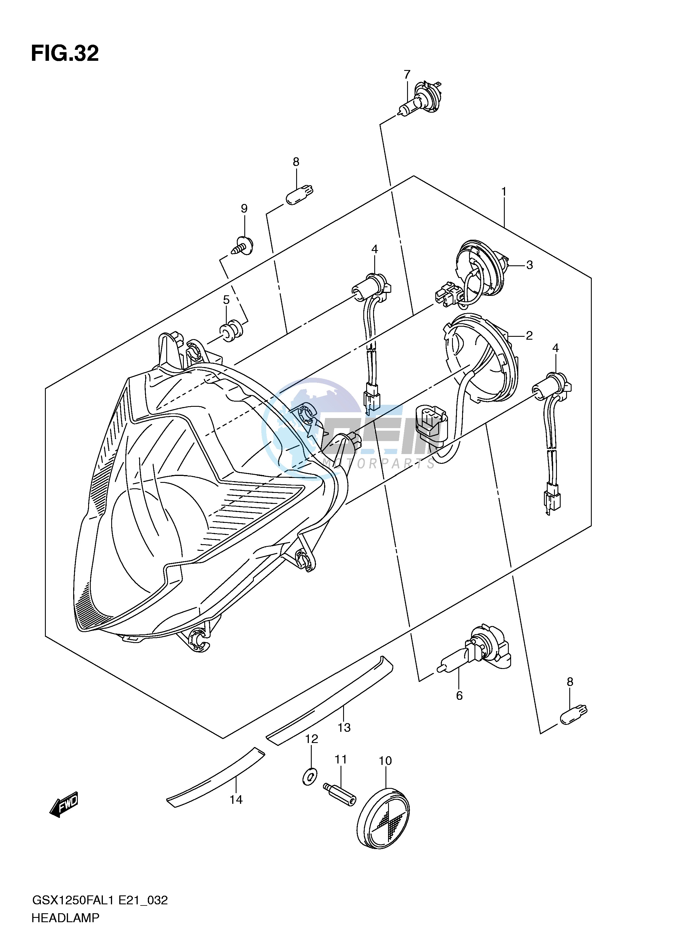 HEADLAMP (GSX1250FAL1 E24)