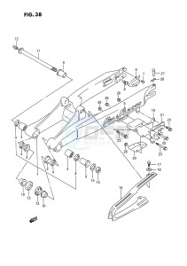 RMX250 (E3) drawing REAR SWINGING ARM (MODEL K L)