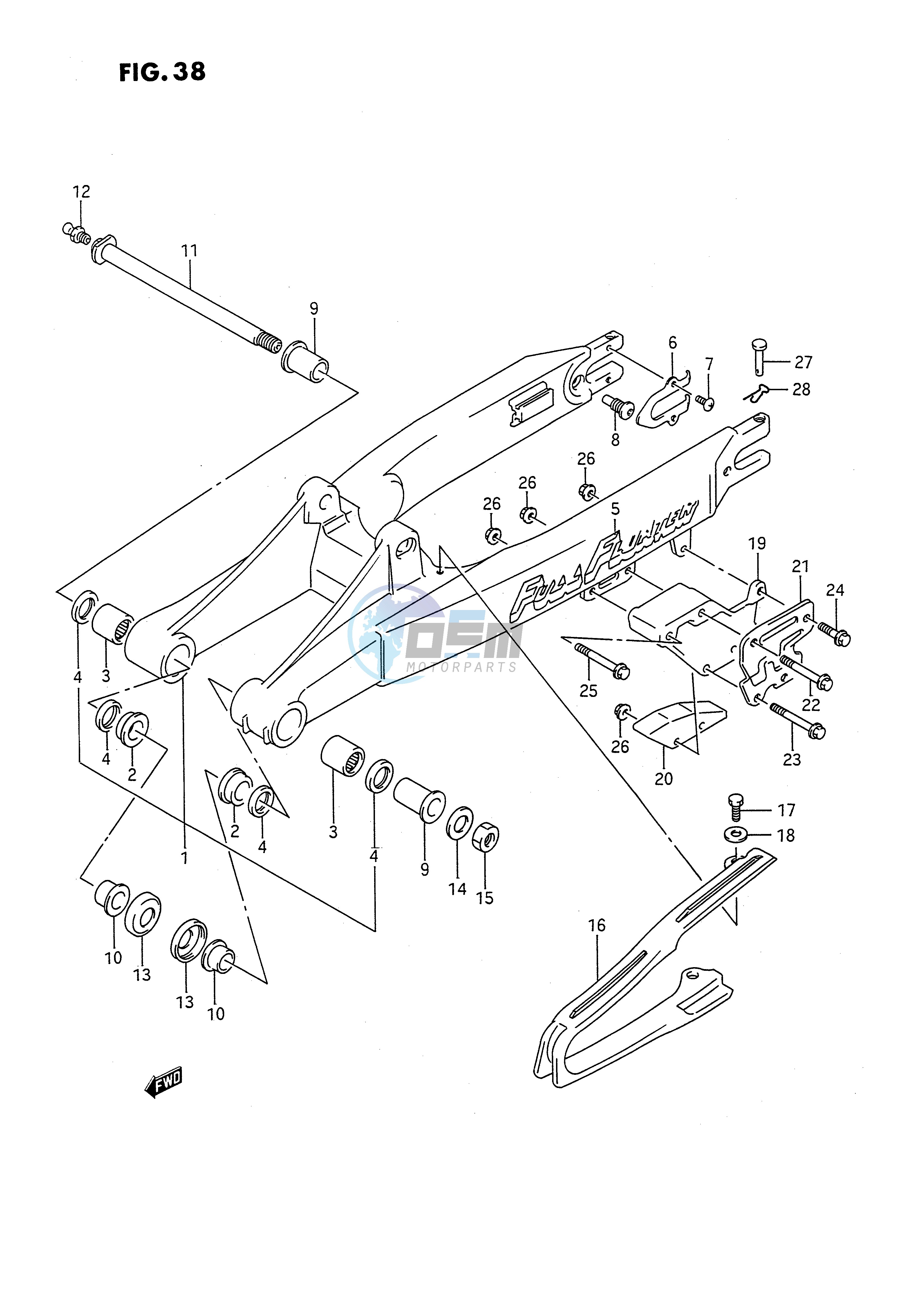 REAR SWINGING ARM (MODEL K L)