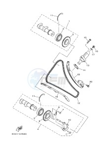 YFM700FWB YFM70KDXH KODIAK 700 (B16F) drawing CAMSHAFT & CHAIN