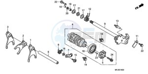 CBR600RRA Europe Direct - (ED) drawing GEARSHIFT DRUM