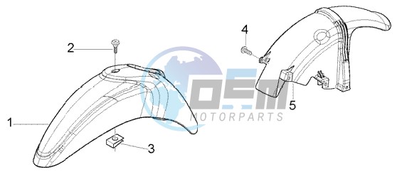 Front and rear mudguard