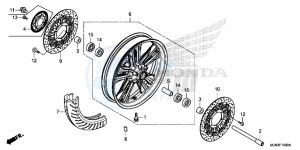 CTX1300AE CTX1300A UK - (E) drawing FRONT WHEEL